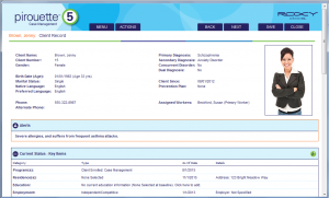 Client Summary Page