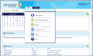 Home Page with Open Menu